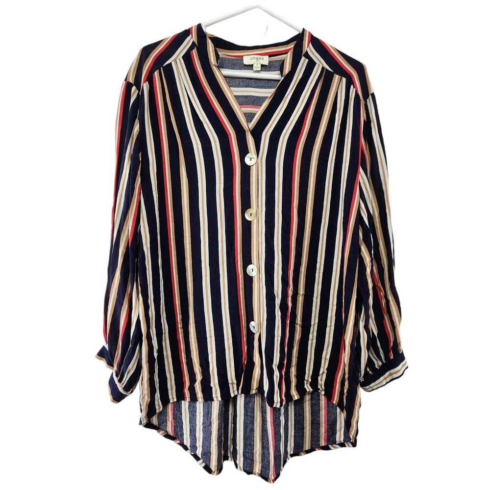 Other Umgee Striped Oversize Slouchy Button Up Lo… - image 1