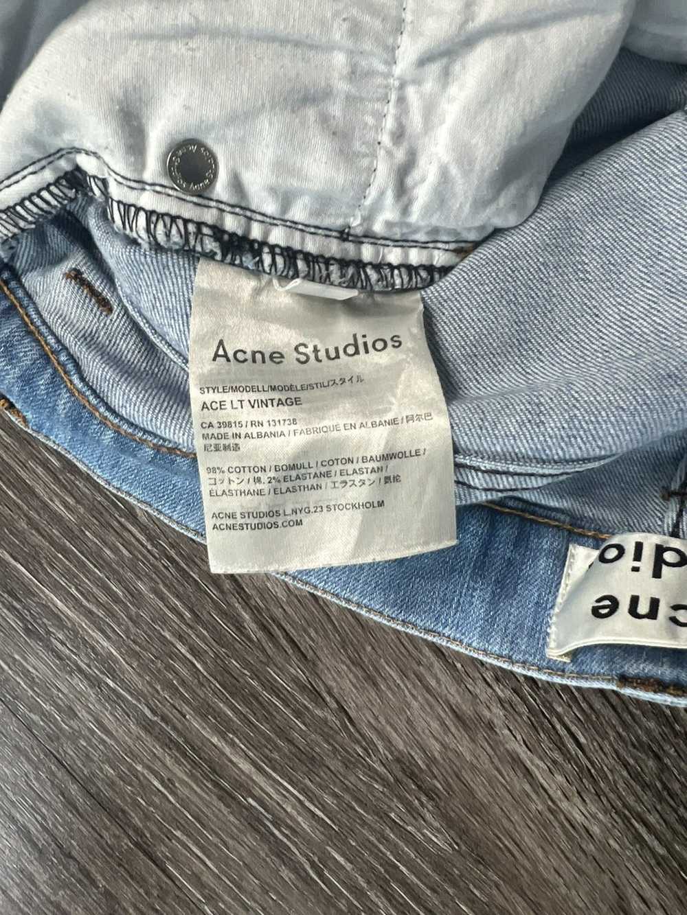 Acne Studios Acne Studios Blue Denim Jeans Slim F… - image 6