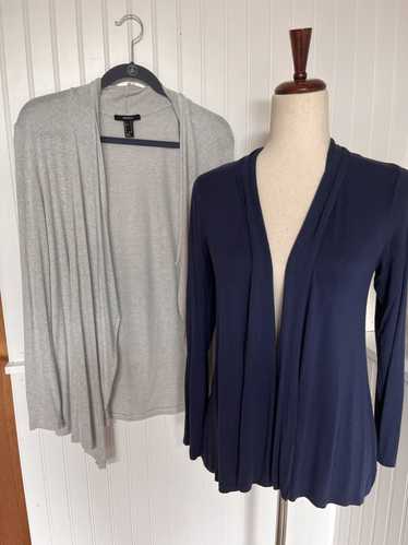 Other Two Gorgeous Open-Shrug Cardigans Blue and o