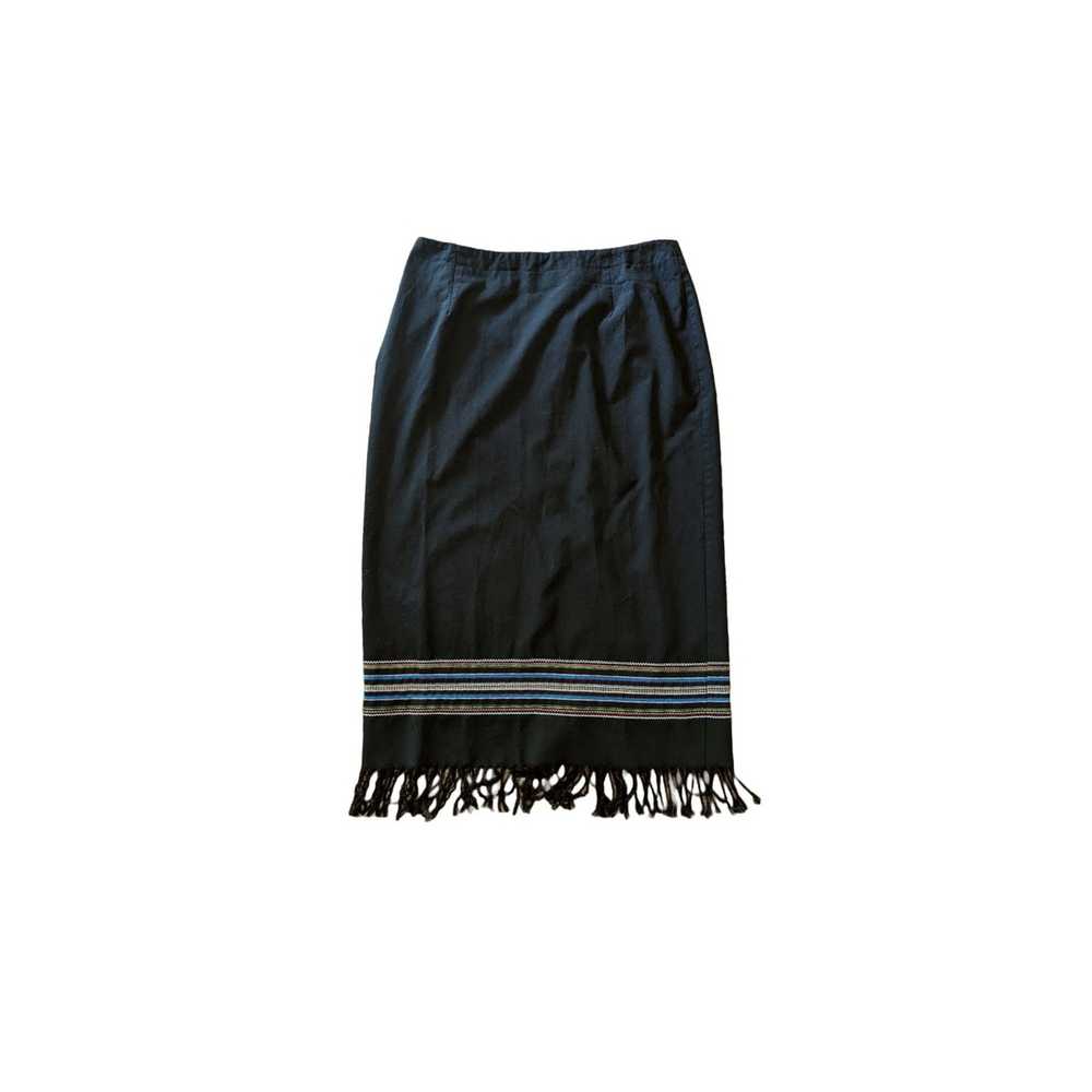 Vintage Vintage Y2k Black Fringe Skirt - image 1