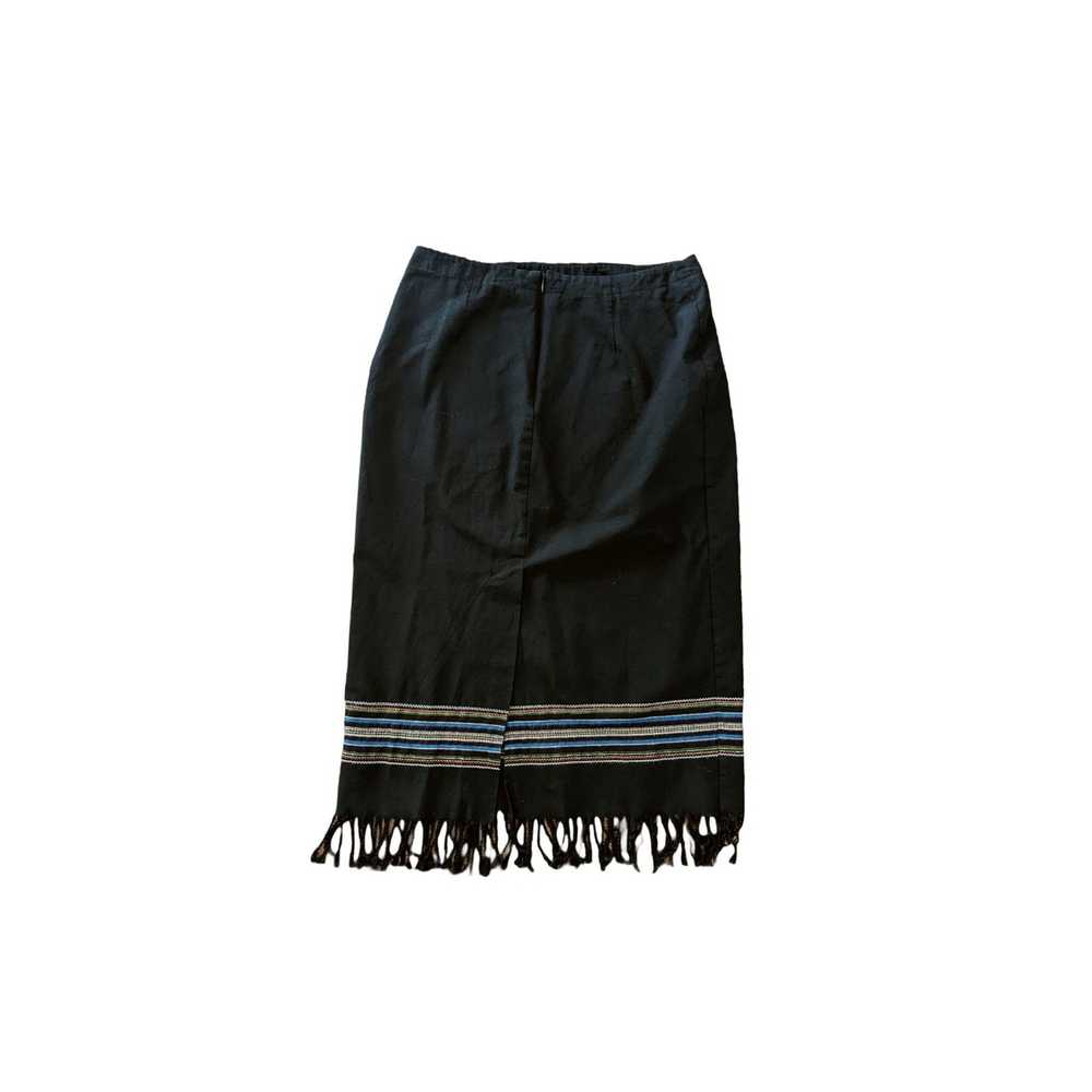 Vintage Vintage Y2k Black Fringe Skirt - image 6
