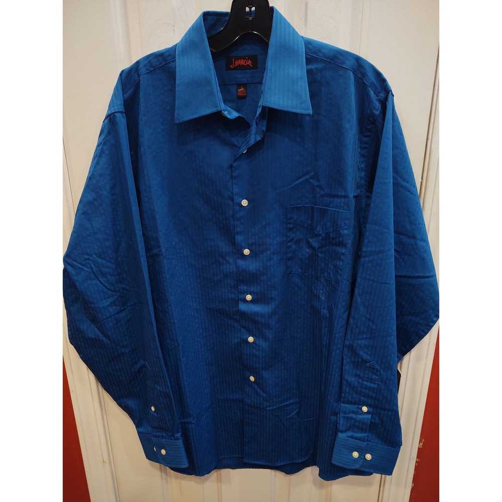 Other J Garcia Mens Shirt L 16 34/35 Blue Long Sl… - image 1