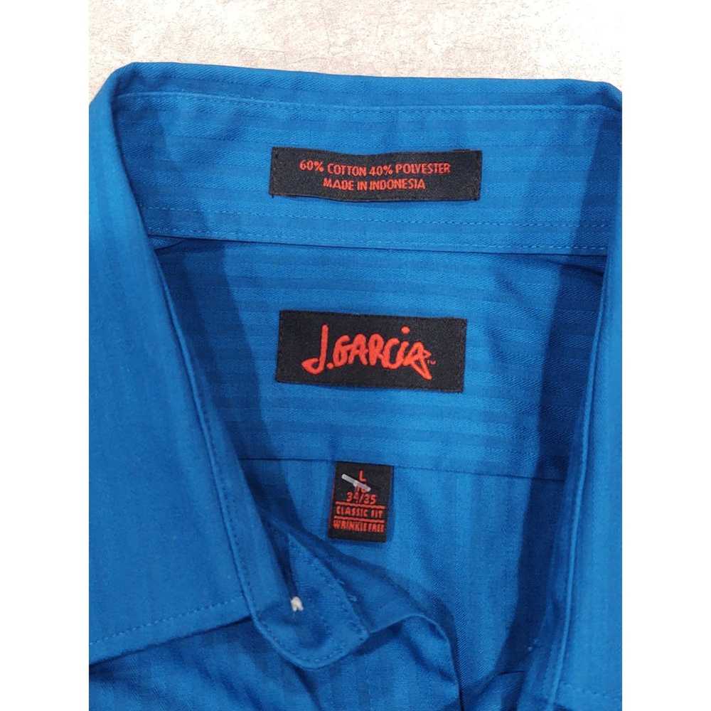 Other J Garcia Mens Shirt L 16 34/35 Blue Long Sl… - image 4