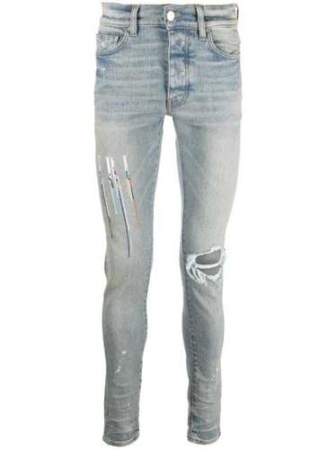 Amiri Amiri Logo embroidered Skinny Jeans