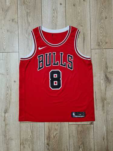 100% Authentic Zach Lavine Nike Bulls City Edition Jersey Size 44 M Motorola