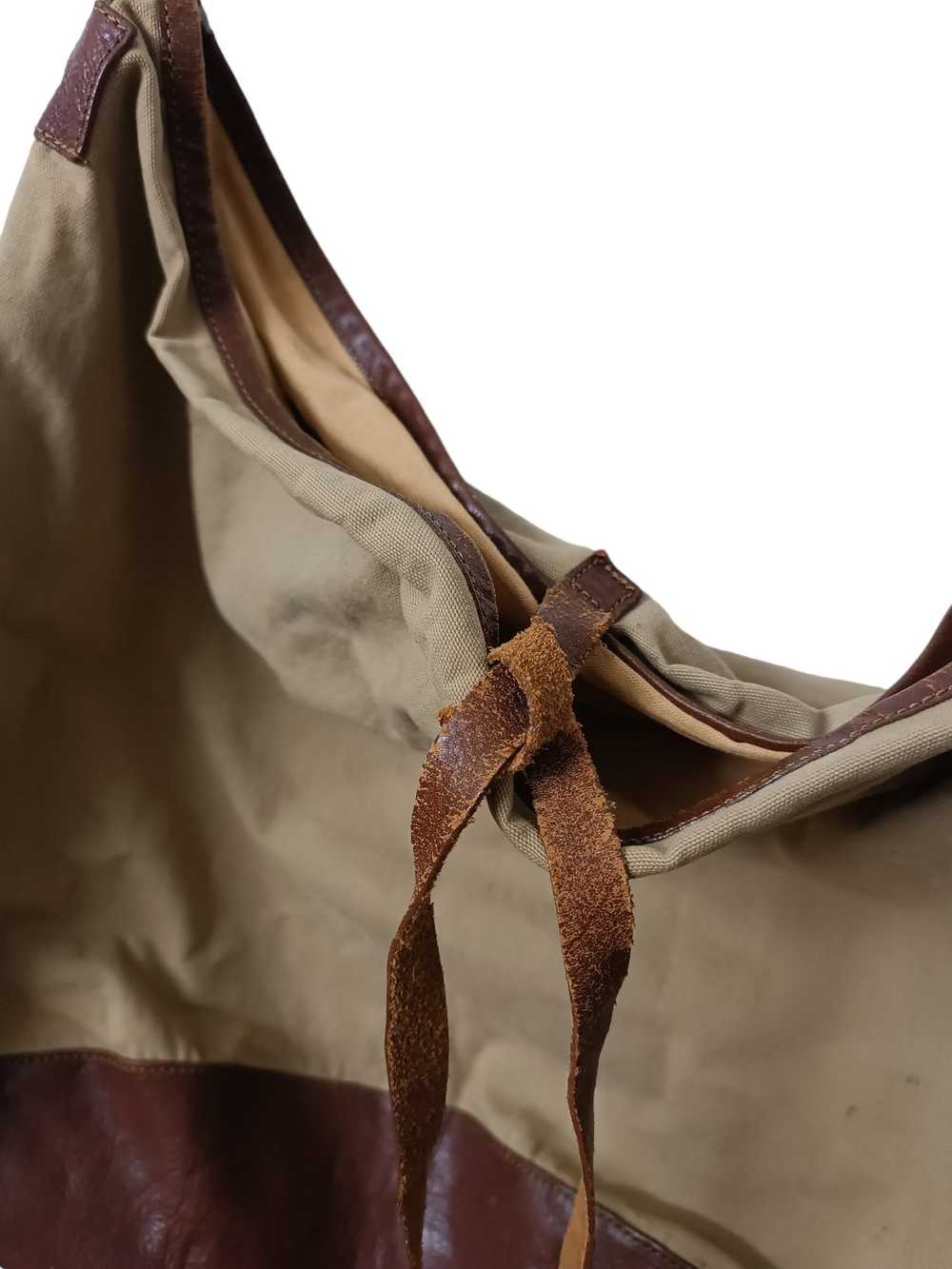 Max Mara Max Mara canvas leather crossbody - image 3