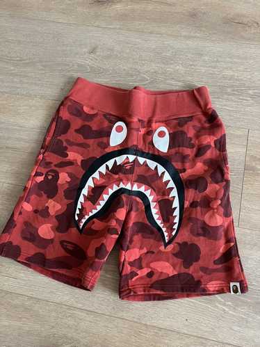Bape Color Camo Shark Sweat Shorts - image 1