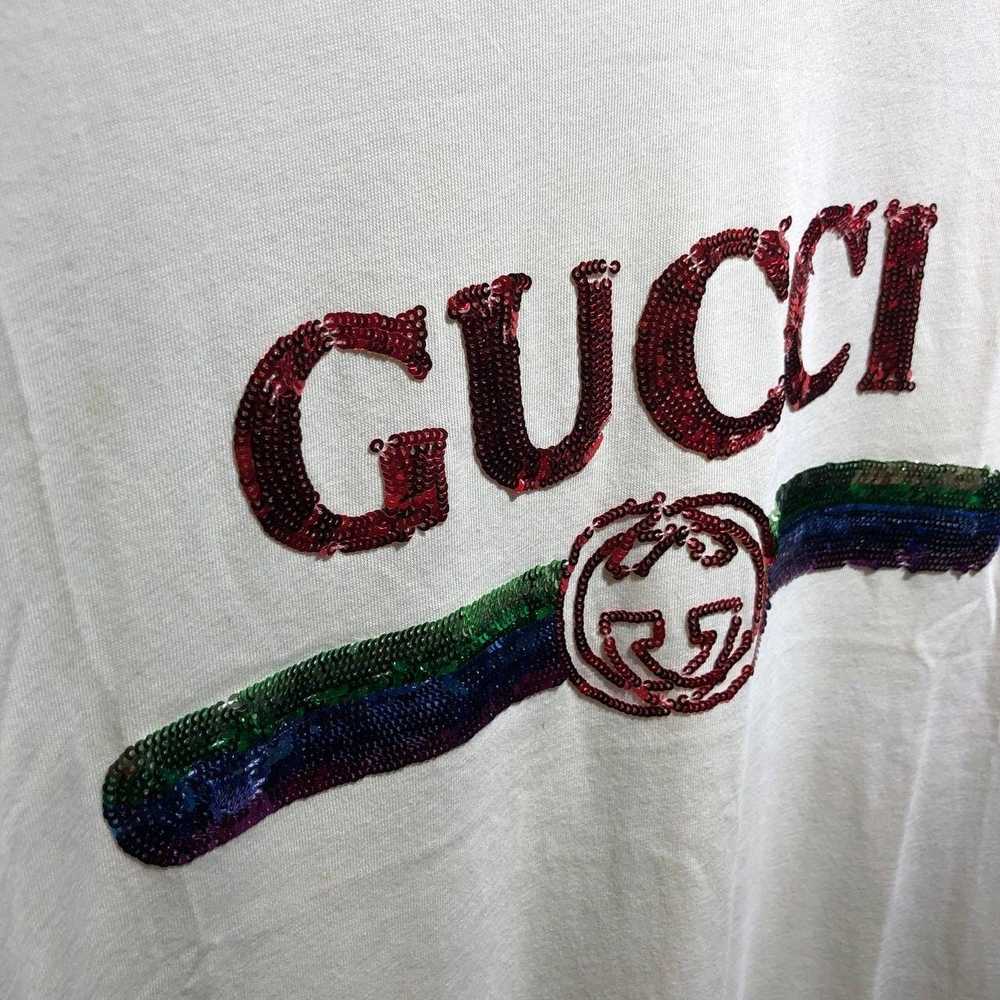 Gucci Gucci Logo Sequin Embellish tee - image 3