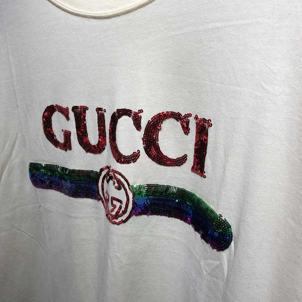 Gucci Gucci Logo Sequin Embellish tee - image 4