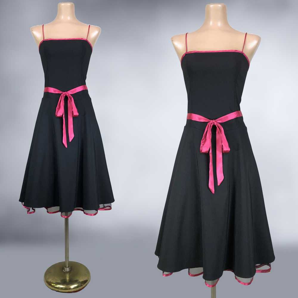 00s Y2K Vintage Pin-Up Crinoline Party Dress Size… - image 3
