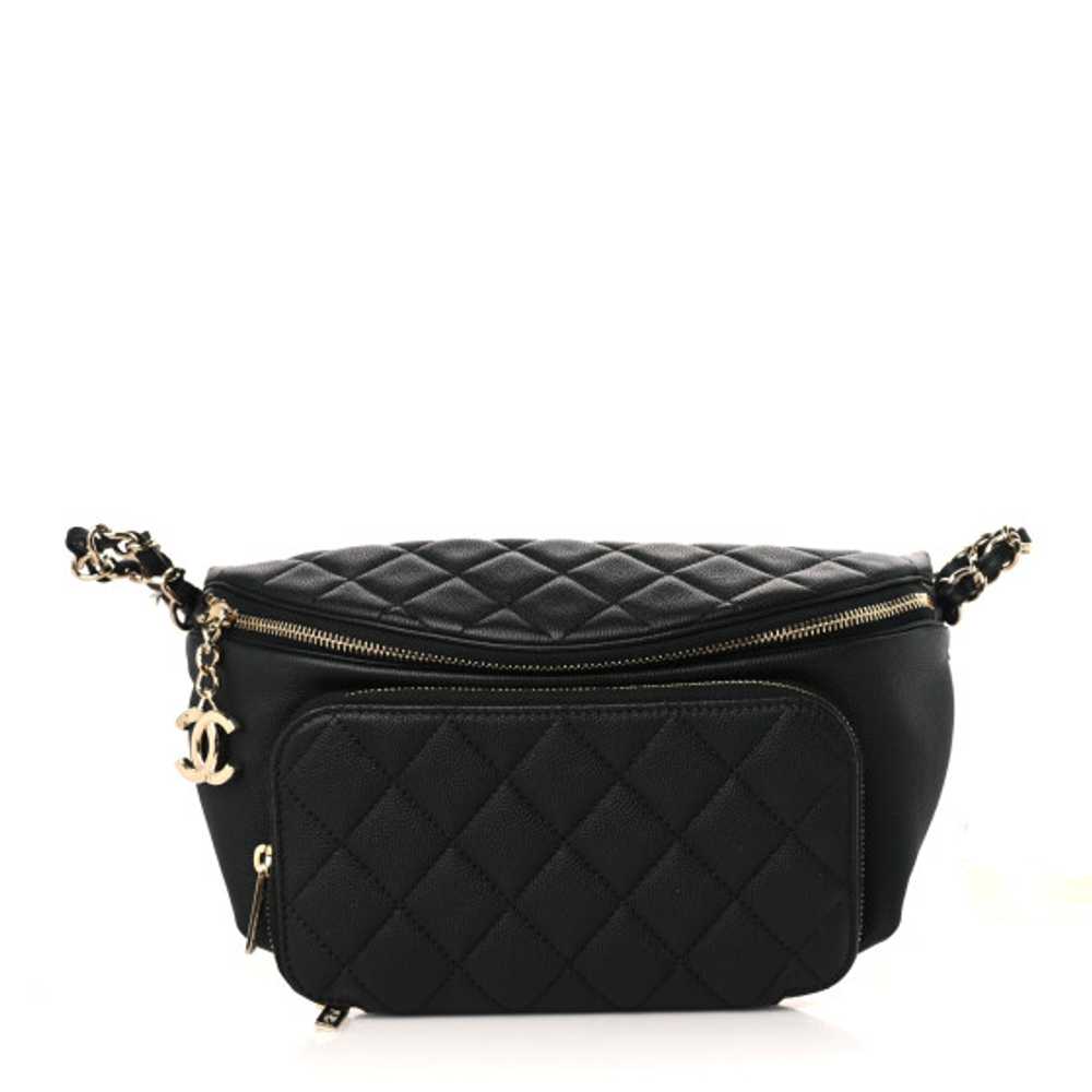 CHANEL Caviar Quilted Business Affinity Waist Bel… - image 1