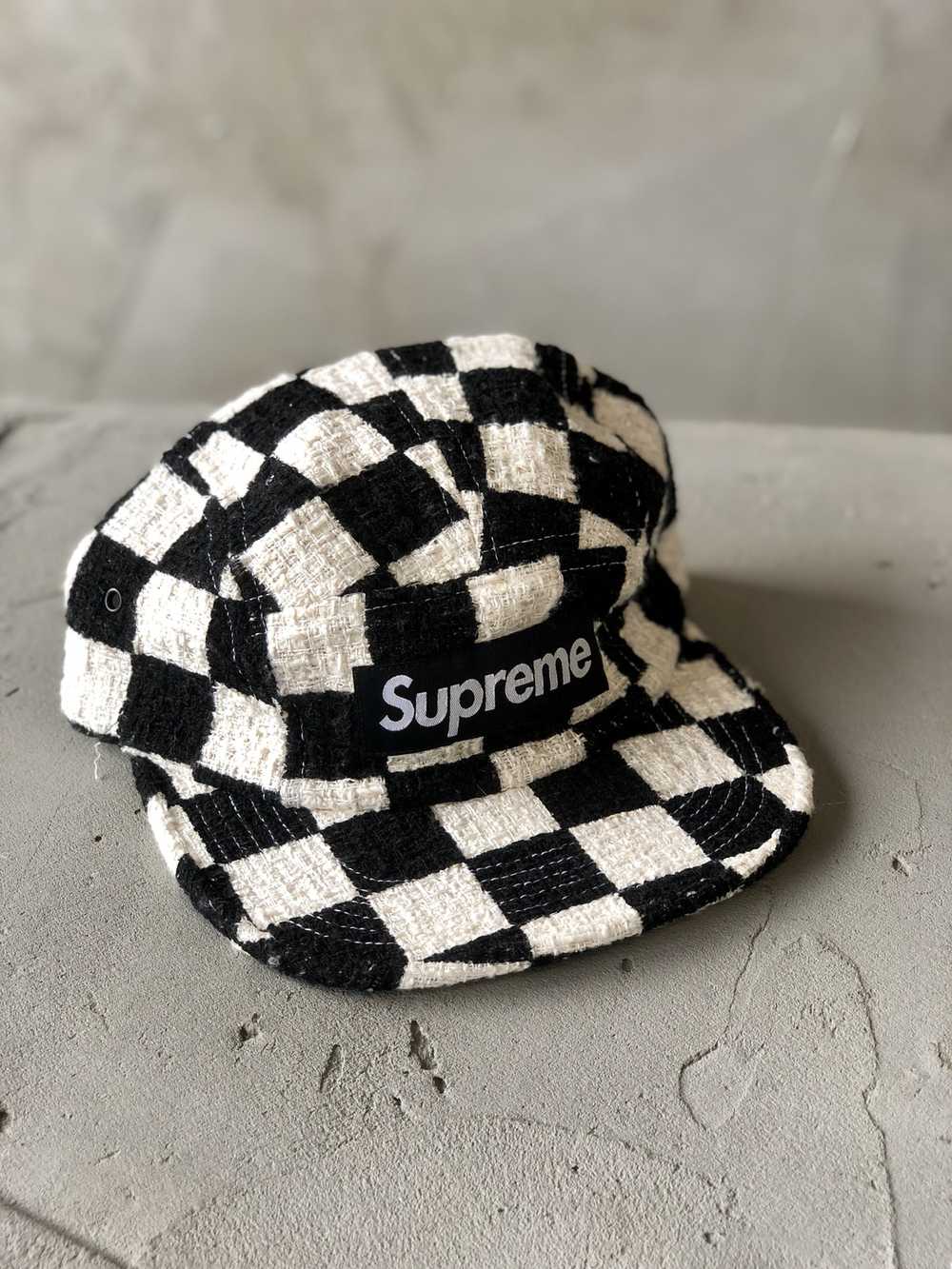 Supreme Checkerboard Camp Cap Black - SS18 - US