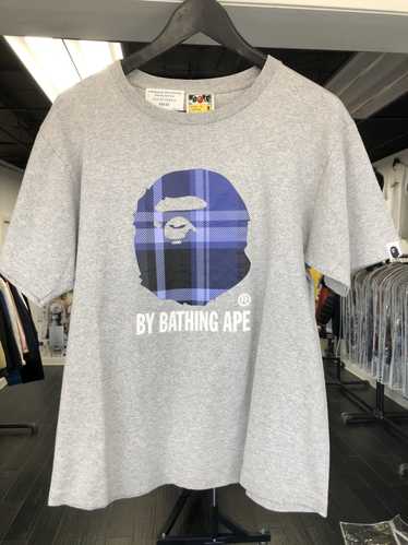 Bape A bathing ape plaid ape face hoodie