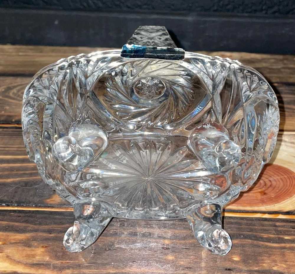 Vintage Mid Century West Germany Footed Crystal B… - image 7