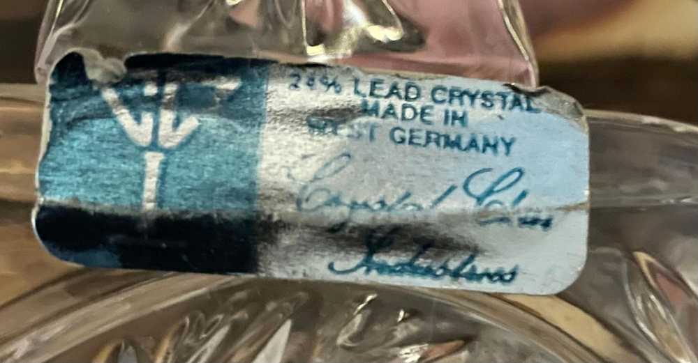 Vintage Mid Century West Germany Footed Crystal B… - image 8
