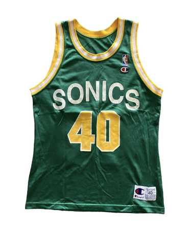 Vintage 1995/96 Seattle Supersonics Shawn Kemp Pro Cut NBA Finals Jersey  Size 50