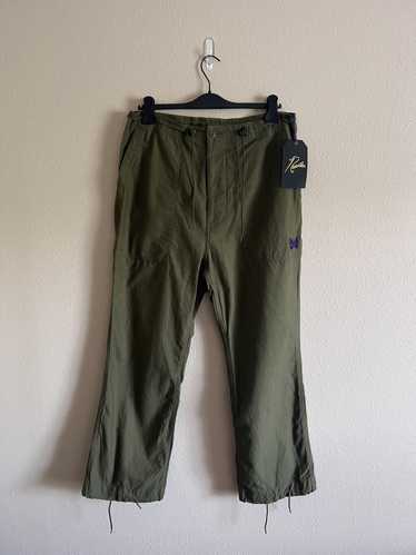 Needles Needles String Fatigue Pants in Olive Gree