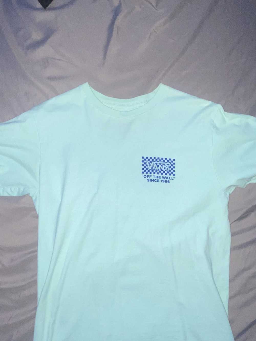 Vans Teal Blue Vans Checker Tee - image 1