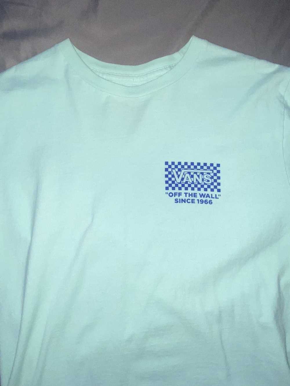 Vans Teal Blue Vans Checker Tee - image 2