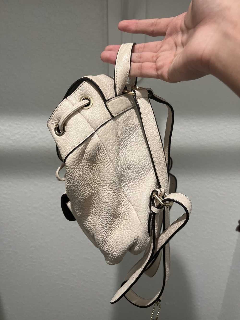 Coach × Designer Coach White Leather Backpack Pur… - image 3