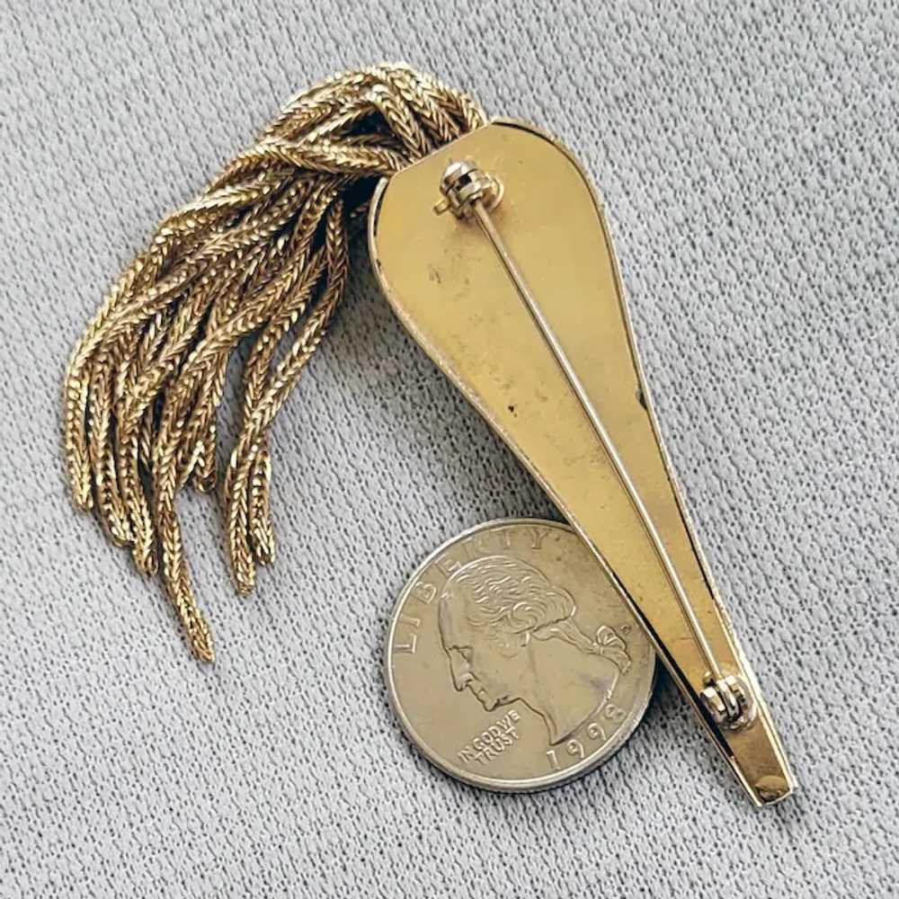 Rare Gold Tone Carrot Brooch Dripping with Metal … - image 8