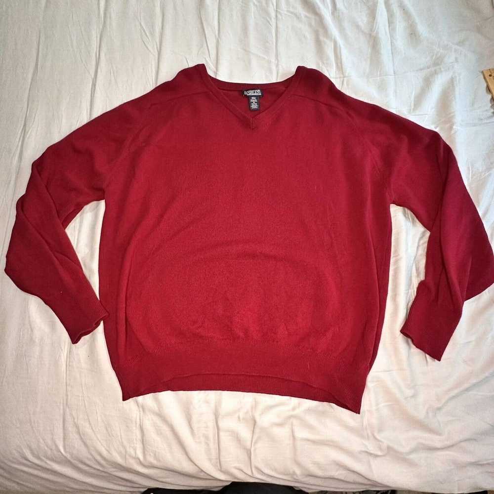 Lands End Lands End Sweater Mens XL Red Pullover … - image 1