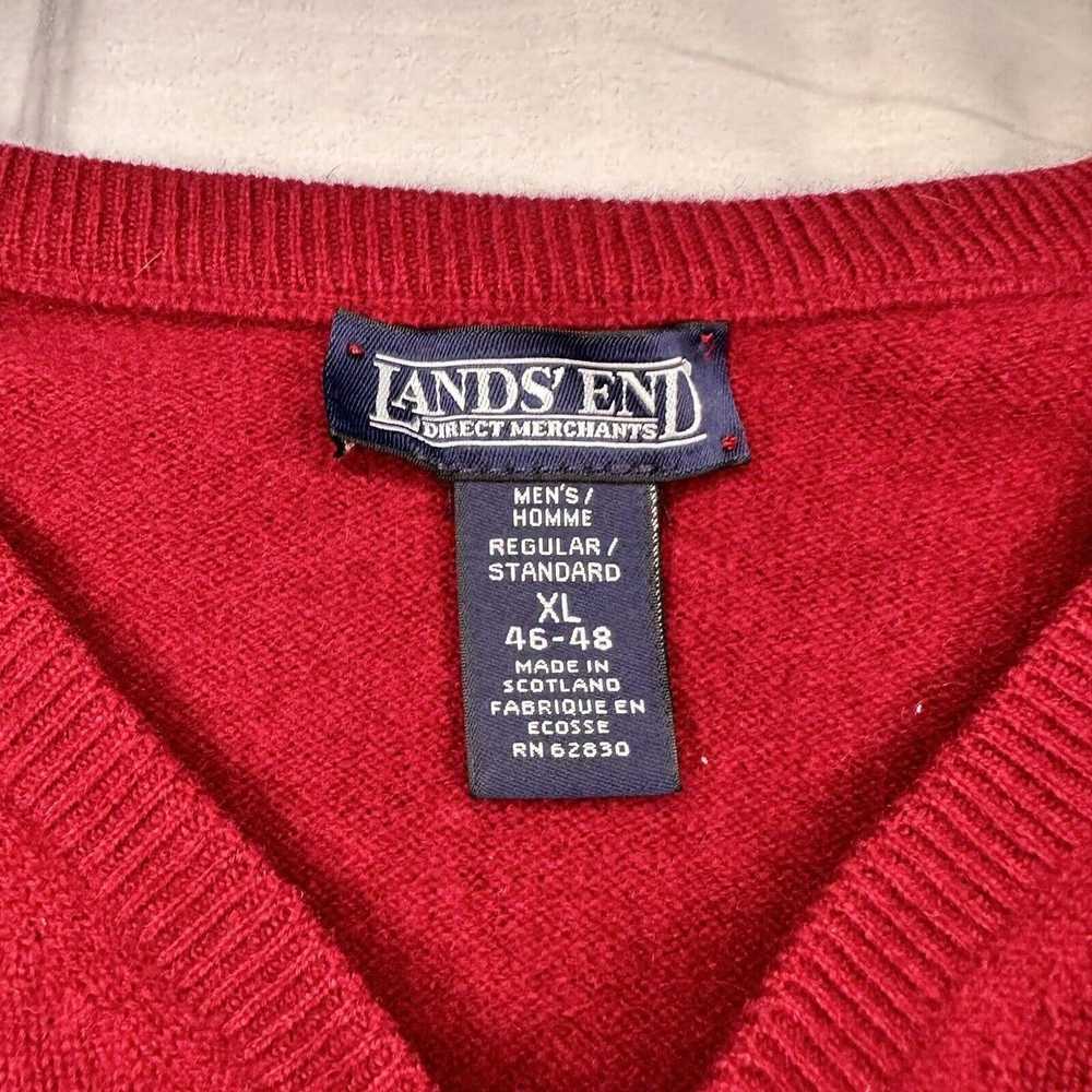 Lands End Lands End Sweater Mens XL Red Pullover … - image 4