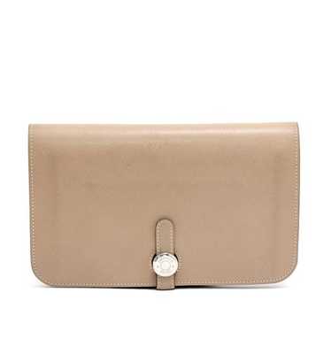 HERMES Dogon GM Dogon Duo With coin purse Long Wallet Togo Gold Y-stamp