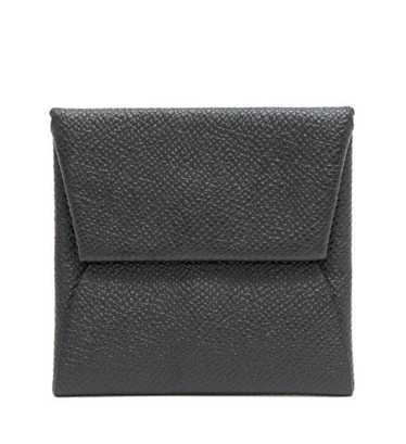 Hermes Hermes Bastia Black Wallet Purse C Engraved