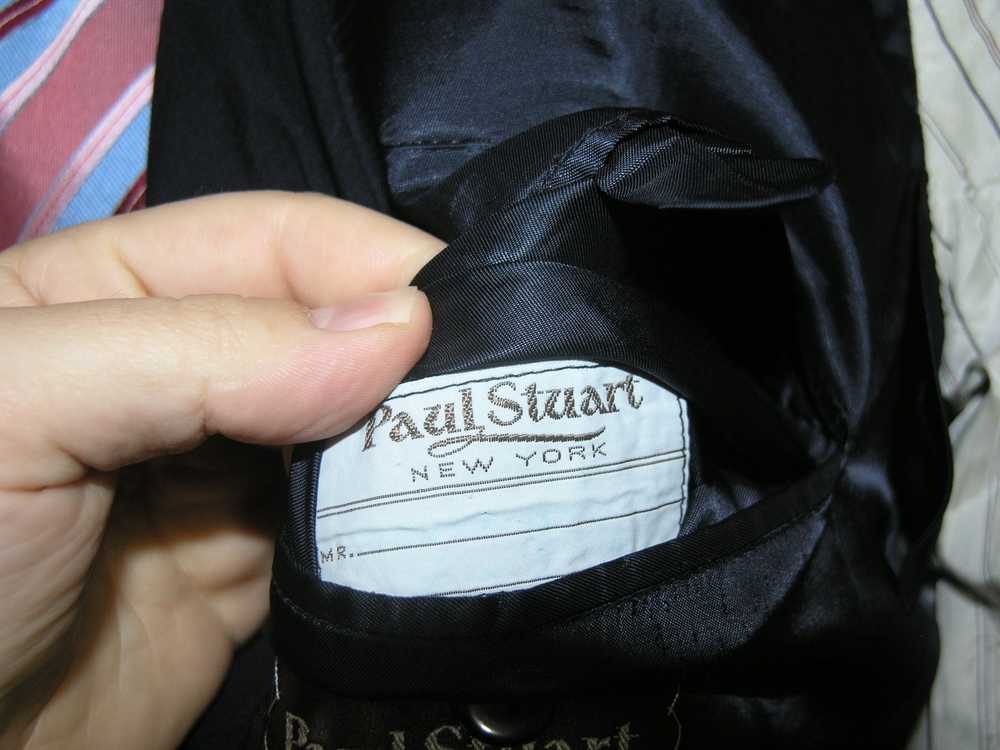 Custom × Paul Stuart Vintage Navy Blue Gabardine … - image 12