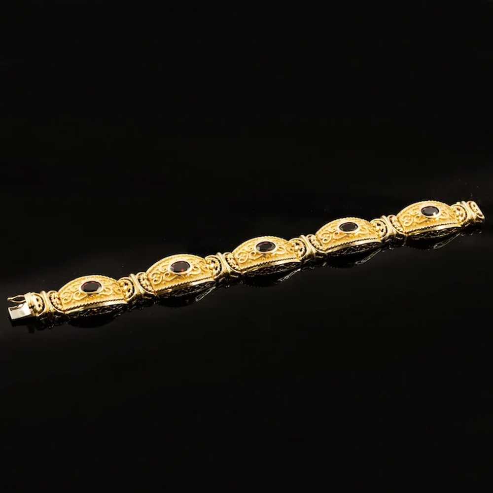Vintage Etruscan Revival Style 14k Yellow Gold an… - image 2