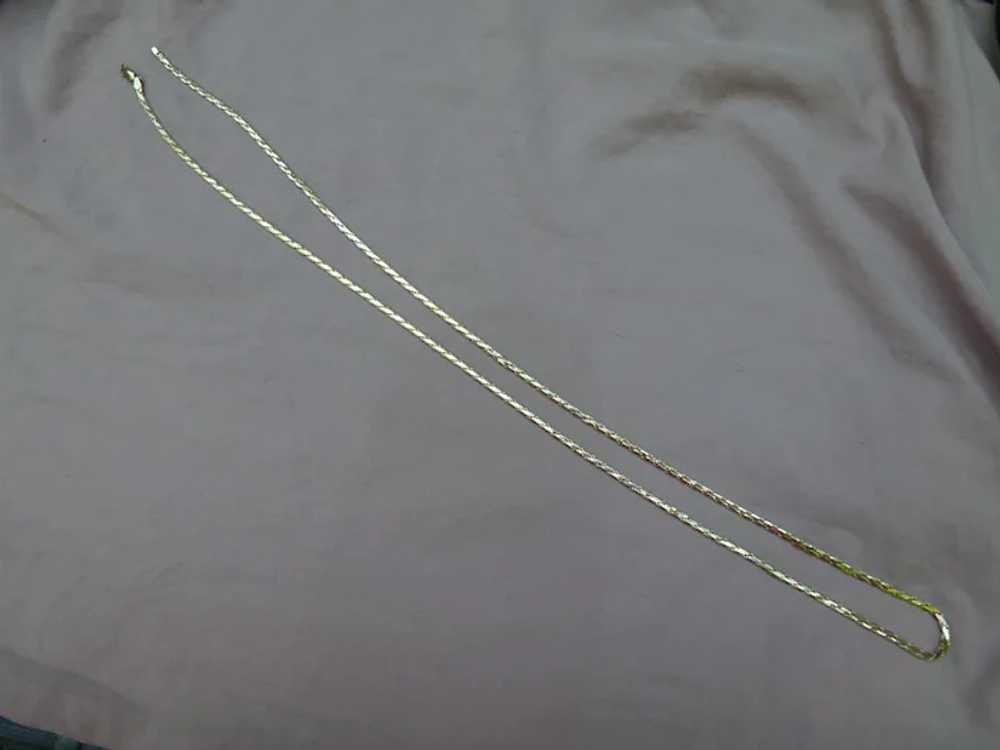 14K Yellow Gold Flat Rope 30" Chain - image 5