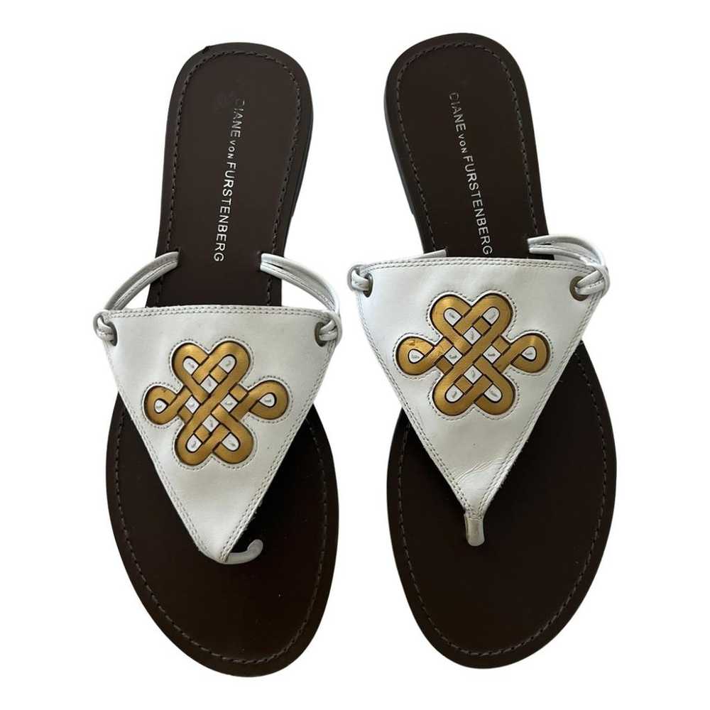 Diane Von Furstenberg Leather flip flops - image 1