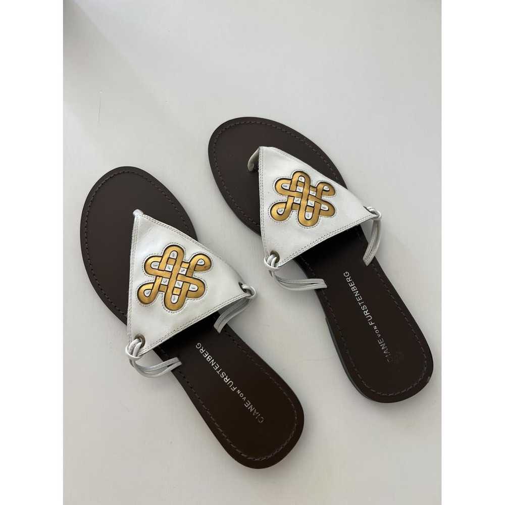 Diane Von Furstenberg Leather flip flops - image 3