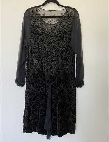 Rare × Velvet × Vintage Vintage 1930's Black Lace 