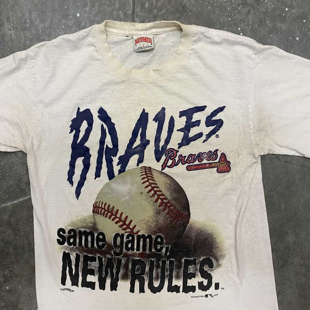 CustomCat Atlanta Braves Retro MLB Tie-Dye Shirt SpiderRoyal / S