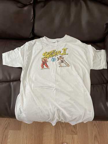 Vintage Washed T-Shirt Harajuku Japanese Animes Street Fighter T