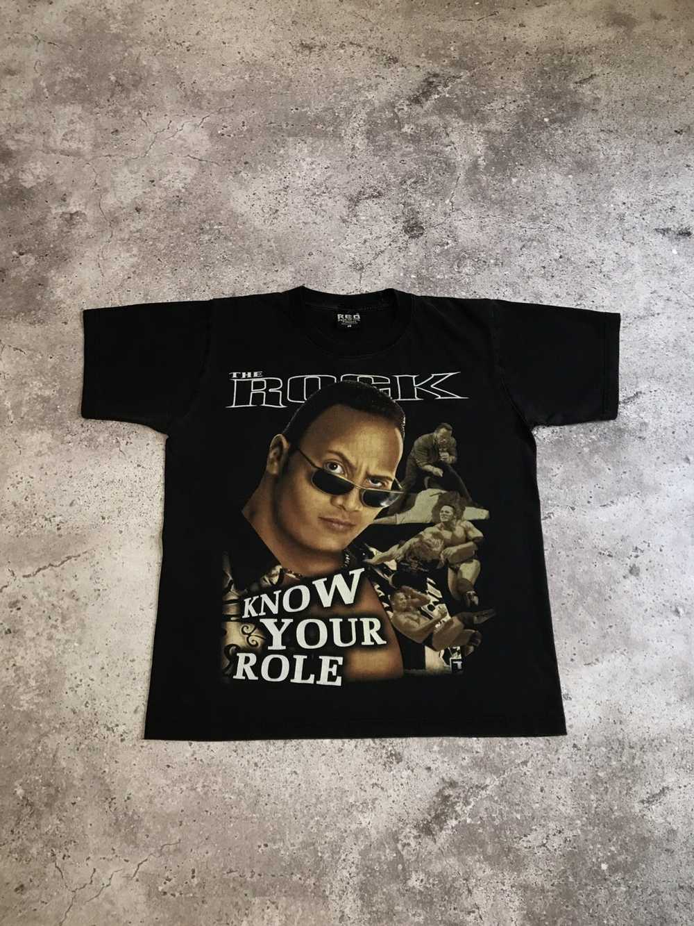 Rock T Shirt × Wwe × Wwf Vintage 90s T-shirt The … - image 1