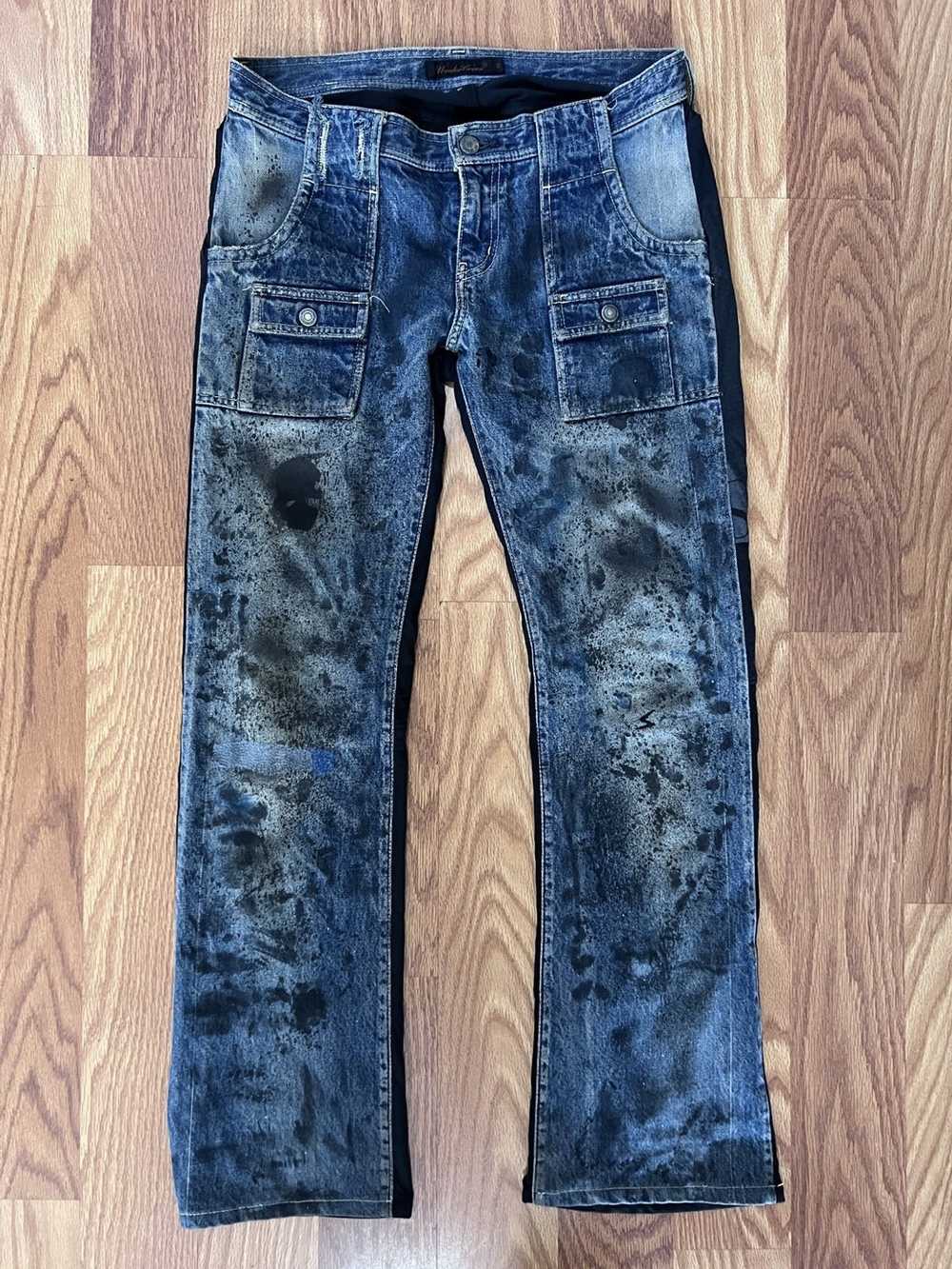 Undercover 06 “T” Oil Spill Hybrid Denim - Gem