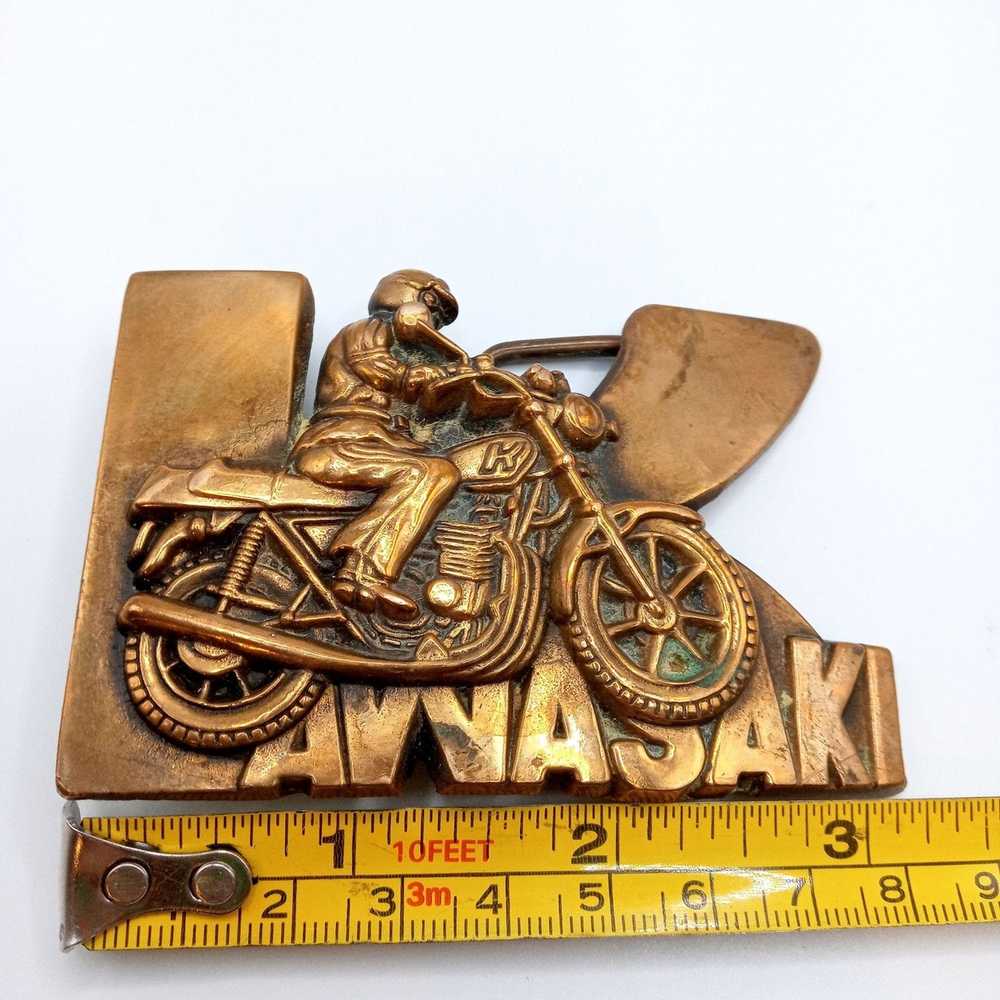 Vintage Kawasaki Belt Buckle Vintage Motorcycle B… - image 10