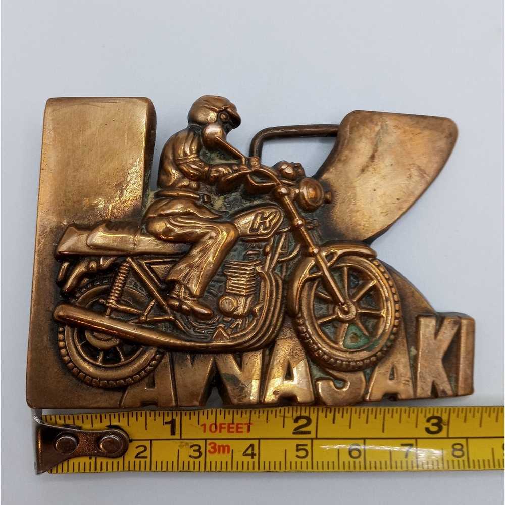 Vintage Kawasaki Belt Buckle Vintage Motorcycle B… - image 2