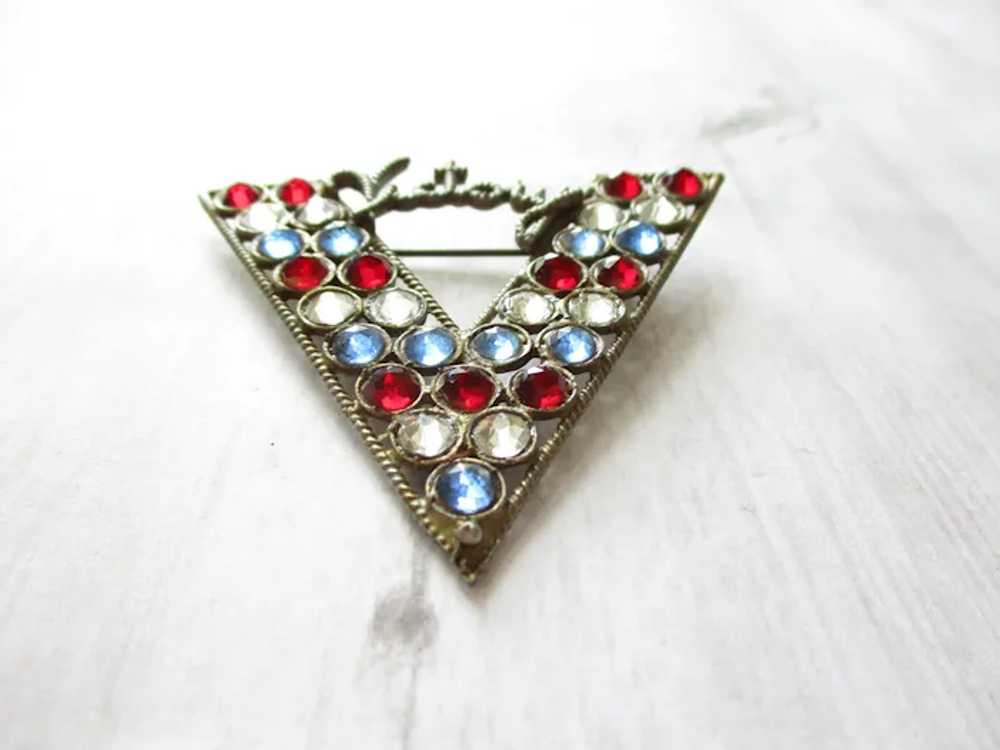 Large WWII Sweetheart V for Victory Pin Brooch Pa… - image 4