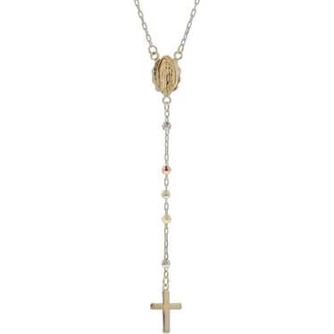 Yellow Gold Catholic Faith Rosary 26 1/2" - 14k D… - image 1