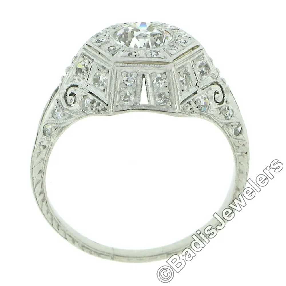 Antique Edwardian Platinum European Diamond Milgr… - image 5