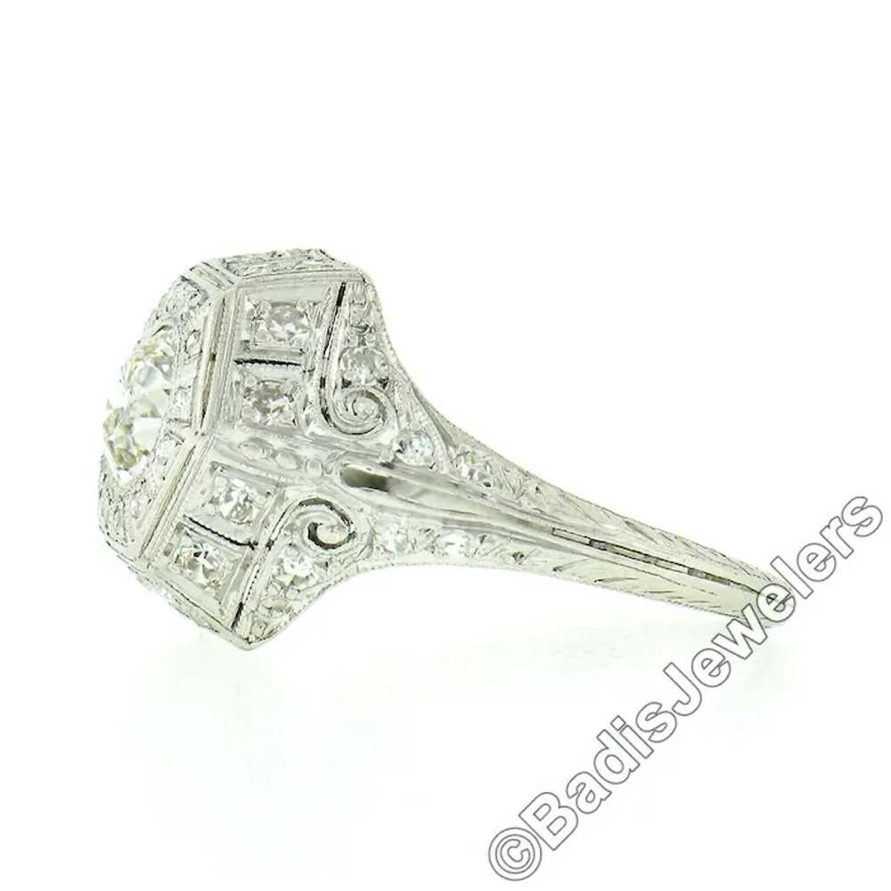 Antique Edwardian Platinum European Diamond Milgr… - image 8