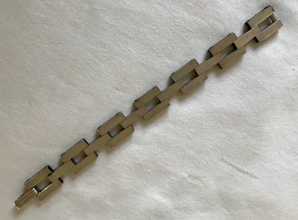 Art Deco Sterling Link Bracelet - image 2