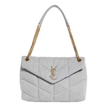 Loulou puffer leather handbag Saint Laurent Ecru in Leather - 35918914
