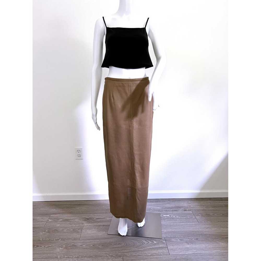 Hugo Boss Leather maxi skirt - image 12