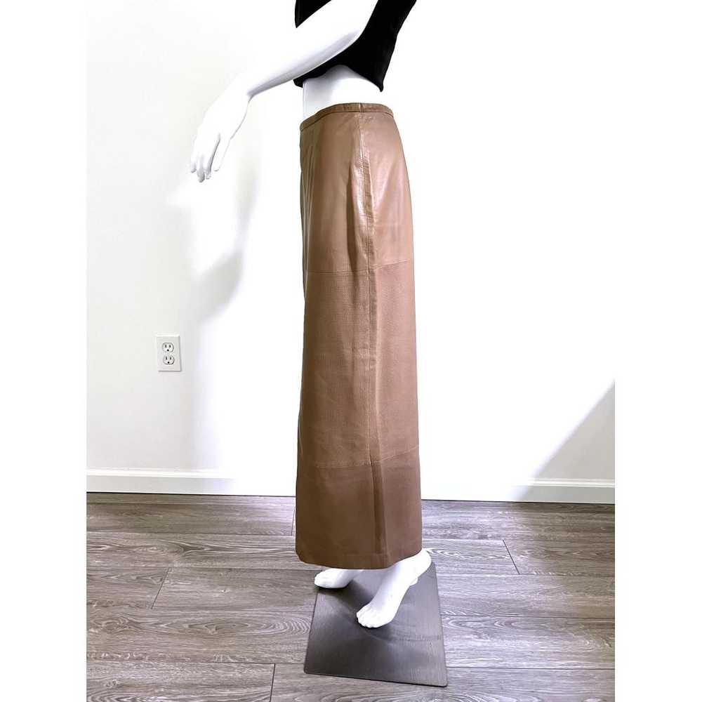 Hugo Boss Leather maxi skirt - image 9
