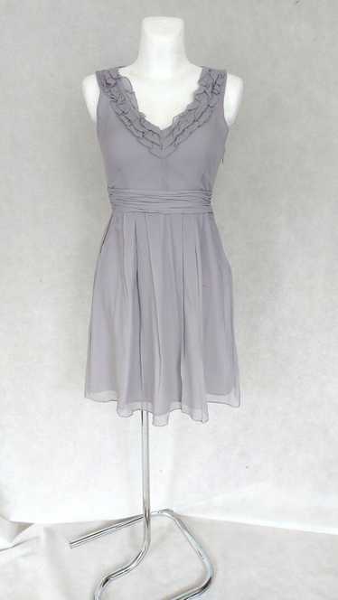 Vintage Gray Naf Naf silk sleeveless mini dress, M